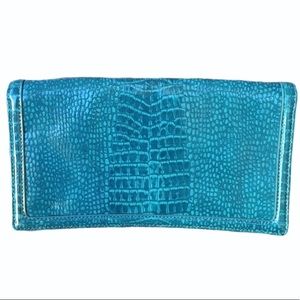 Banana Republic teel patent clutch